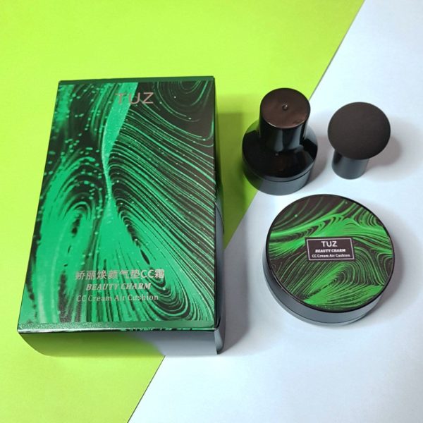 کوشن گیاهی توز TUZ مدل هیدریشن ایر کوشن سی سی CC cream همراه با پد قارچی و محافظ پد