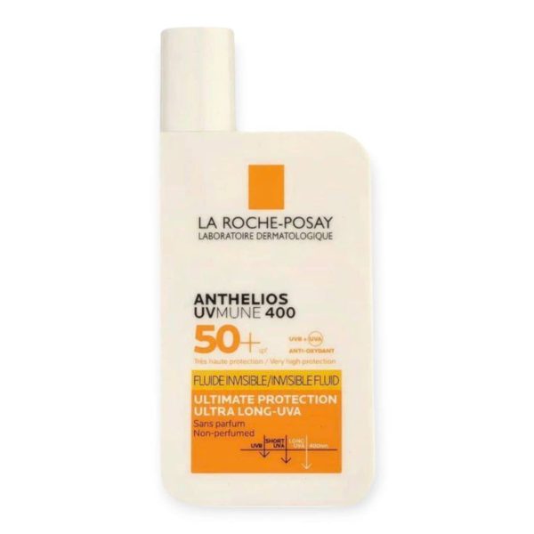 فلوئید ضد آفتاب بی رنگ لاروش پوزای LA ROCHE POSAY با +SPF50 مدل Anthelios UVMune 400 حجم 50 میلی لیتر 