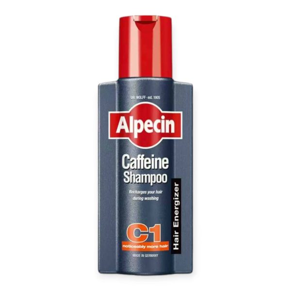شامپو تقویت کننده و ضد ریزش مو آلپسین Alpecin مدل کافئین حجم 375 میلی لیتر