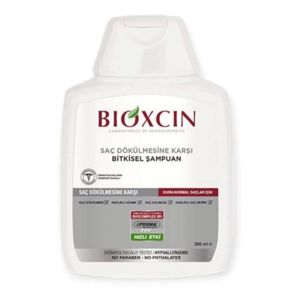 شامپو ضد ریزش مو بیوکسین BIOXCIN مخصوص موهای خشک و معمولی حجم 300 میلی لیتر 