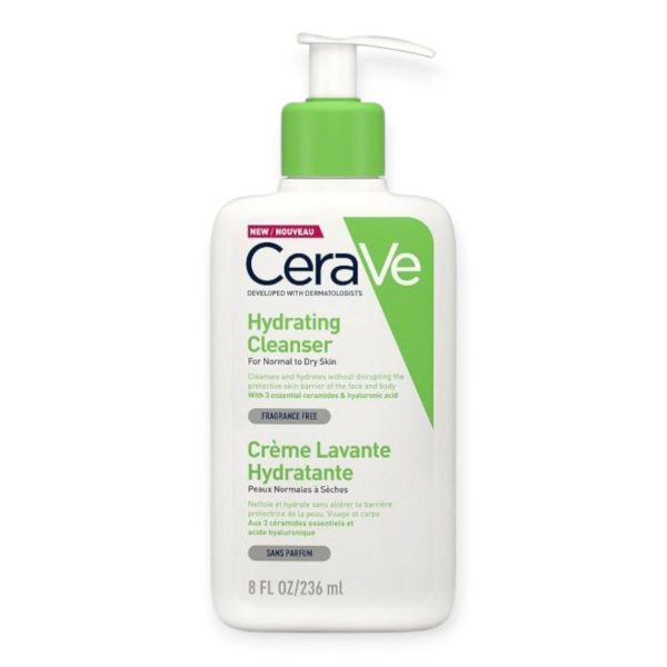ژل شستشو و آبرسان قوی سراوی CeraVe مخصوص پوست نرمال تا خشک حجم 236 میلی لیتر 