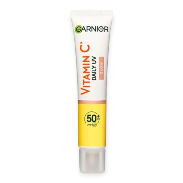 کرم ضد آفتاب فلوئیدی ویتامین سی گارنیر GARNIER مدل رنگی SPF50 حجم 40 میلی لیتر