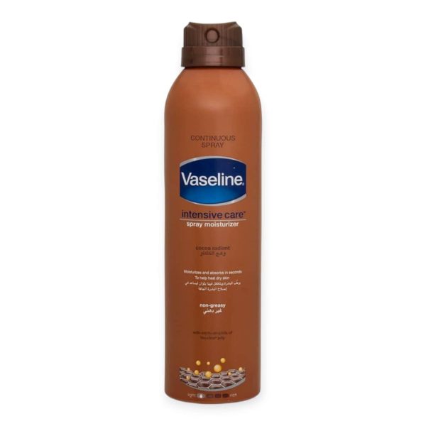 اسپری آبرسان بدن وازلین Vaseline رایحه کاکائو حجم 190 میلی لیتر 