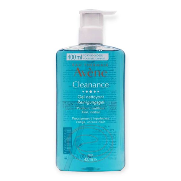 ژل شستشو صورت و بدن کلینانس اون Avene مدل پمپی Cleanance حجم 400 میلی لیتر 